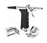 Wiltec Aerografo doppia azione mod.116 con serbatoi 10ml 7ml e adattatore, Aeropenna per aerografia