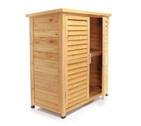 Wiltec Armadio basso da giardino 2 ante 870x465x916 mm In legno di abete rosso Capanno degli attrezzi