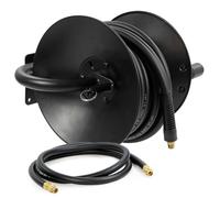 Wiltec Avvolgitubo per aria compressa 15 m, avvolgitubo manuale in acciaio, per 20 bar, facile montaggio