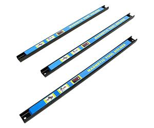 Wiltec Barra magnetica per attrezzi utensili 46cm 1000-1200 gauss Supporto magnetico set 3 pezzi