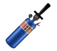 Wiltec Booster gonfiaggio Pneumatici ad Aria compressa, gonfiatore rapido gomme Portatile, 7 l, per Pneumatici da 6-8 Bar, Pompa d'urto, compressore per Auto e Moto