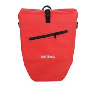 Wiltec Borsa per bici 22 l rossa, impermeabile, montaggio al portapacchi posteri