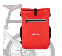 Wiltec Borsa per bici 4in1 20 l rossa impermeabile con scomparto laptop