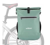 Wiltec Borsa per bici 4in1 20 l verde impermeabile con scomparto laptop