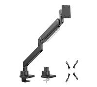 Wiltec Braccio monitor da scrivania Supporto per schermi da 17 a 57" conforme a VESA, con molla a gas