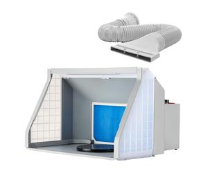 Wiltec Cabina di aspirazione per verniciatura 9m³/min con LED, manopola e Doppia Ventola Regolabile