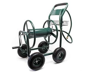 Wiltec Carrello avvolgitubo da giardino con manovella e attacco per tubo, avvolgitubo, per tubi da 3/4" (19 mm) lunghi max 70m, irrigazione giardino