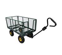 Wiltec Carrello da trasporto con sponde ribaltabili max 550 kg, incl.telone, per giardino campagna