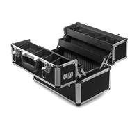 Wiltec Cassetta attrezzi vuota in alluminio con 2 chiavi, valigetta universale per attrezzi 45 x 32 x 22,5 cm, hobby, lavoro, cassetta portautensili con separatori,