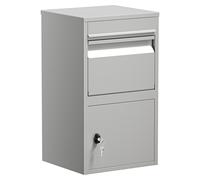 Wiltec Cassetta portapacchi grigia 410 x 380 x 720 mm Cassetta per pacchi Posta