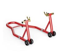 Wiltec Cavalletto alzamoto posteriore sotto forcella, max 450 kg, con rotelle, p