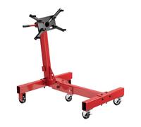 Wiltec Cavalletto Supporto Motore Fino a 680 kg, Porta Motore con 5 Ruote girevoli a 360°, Sollevatore Pieghevole con Testa di Montaggio Girevole, Sostegno Motore da Officina