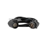 Wiltec Cavo di prolunga 2 m con Spina 7 Poli e Presa 13 Poli, in PVC Impermeabile, per rimorchi roulotte Caravan