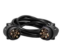 Wiltec Cavo di prolunga 3 m con 2 Spine a 7 Poli, in PVC Impermeabile, per rimorchi roulotte Caravan