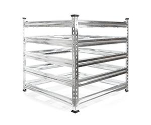 Wiltec Compostiera da giardino in metallo 90 x 90 x 90 cm per 720 litri di compost da rifiuti organici