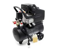 Wiltec Compressore 24 litri con rotelle motore da 1,1 kW aria compressa da 8 bar