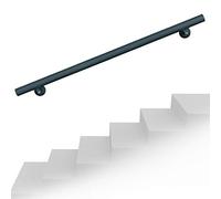 Wiltec Corrimano scale 100 cm in acciaio inox antracite, ringhiera scala, passamano scala con montaggio a parete