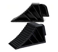 Wiltec Cunei fermaruota con impugnatura, set di 2 pezzi, portata fino a 1,5 t/coppia, per auto, camper, roulotte e rimorchi, 21 x 8,75 x 10 cm, in HDPE antiscivolo