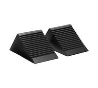 Wiltec Cunei fermaruota in gomma 129 x 77 x 60 mm Set di 2x Cuneo blocca ruote con portata 2 tonnellate per coppia per rimorchi, camper e auto