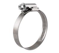 Wiltec Fascetta stringitubo a Vite Senza fine Acciaio W1 Larghezza Morsetto 12 mm, Campo di serraggio 20-32 mm, Banda per Tubi con Bordi arrotondati