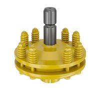 Wiltec Frizione per Albero cardanico scanalato a 6 Denti Filetto Esterno e Interno 1 3/8" Max 1200Nm Giallo