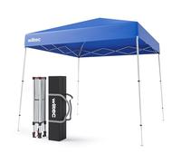 Wiltec Gazebo pieghevole blu, 2,5 x 2,5 x 2,7 m con chiusura centrale, Tenda per fiere eventi mercati