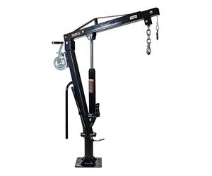 Wiltec Gruetta per pick up idraulica con verricello max 500 kg girevole a 360° Mini gru di sollevamento