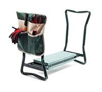 Wiltec Inginocchiatoio imbottito da giardino pieghevole con borsa per attrezzi Sgabello Max 150 kg