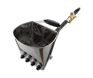 Wiltec Intonacatrice a spruzzo 6-10 bar, macchina per intonaco con ugello da 8 mm, imbuto da 3,7 l, lunghezza 72 cm, pistola per malta in alluminio e acciaio inox