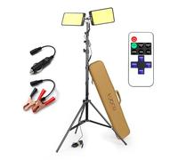 Wiltec Lampada da campeggio LED V3, estensibile 12V per illuminazione outdoor