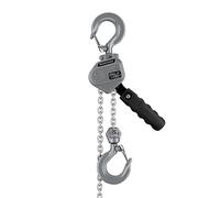 Wiltec Mini paranco a catena manuale VM1.5 fino a 1.5 t, altezza di sollevamento di 1,5 m, in alluminio, per il sollevamento di carichi pesanti