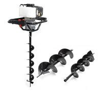 Wiltec Mototrivella a benzina, 1,4kW e 52cm³ motore a benzina, incl. coclee 100mm, 150mm e 200mm