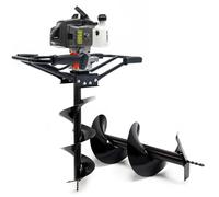 Wiltec Mototrivella a benzina, motore a 2 tempi di 3 CV e punte elicoidali Ø250mm e 300mm, uso 2 persone