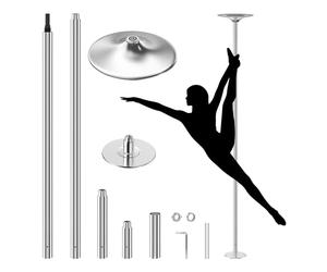 Wiltec Palo da Pole Dance Ø 45 mm Altezza Regolabile 2,31-2,74 m in Acciaio Non Richiede Fori