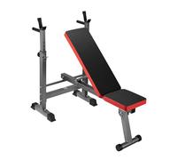 Wiltec Panca per Pesi Pieghevole per Max 230kg Panca Fitness 2in1 inclinata e Piana Porta bilanciere