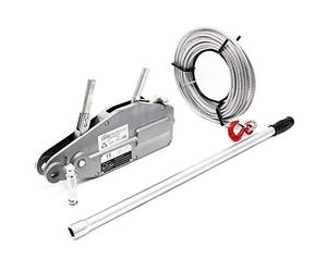 Wiltec Paranco a fune max 800kg fune 20m Ø8,3mm per sollevamento spostamento carichi