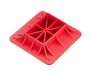 Wiltec Piastra di appoggio per binda, base antisprofondamento per martinetto 27,8 x 27,8 x 7 cm, base per Farm Jack in plastica, piastra base fuoristrada