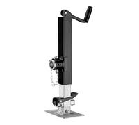 Wiltec Piede stabilizzatore per rimorchi roulotte, Max 900 kg, Regolabile in Altezza con manovella, con Pedale e Perno di Sicurezza