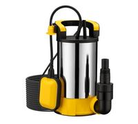 Wiltec Pompa sommersa, 900W 17000 l/h, profondità max 7 m, Elettropompa a immersione per pozzi e cisterne