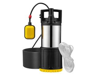 Wiltec Pompa sommersa acciaio inox, 1000W, 5500 l/h, prevalenza 30 m, Elettropompa a immersione per pozzi