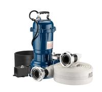 Wiltec Pompa sommersa acque nere 1100 w Portata 15000 l/h, tubo da 20 m Pompa a immersione