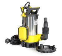 Wiltec Pompa sommersa ad aspirazione piatta 3in1 550 W, portata 12500 l/h, per acque chiare e scure, con galleggiante e termoregolazione, per cantine, stagni, piscine, pozzi