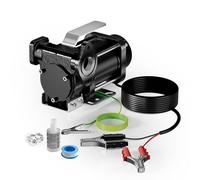 Wiltec Pompa travaso carburante 12 V 180 W, Pompa travaso gasolio/benzina, 40 l/min, 4200 giri/min