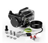 Wiltec Pompa travaso carburante 12 V 180 W, Pompa travaso gasolio/benzina, 57 l/min, 3200 giri/min