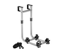 Wiltec Portabici camper per 2 biciclette, portabiciclette da montare alla scaletta, portata fino a 30 kg, in alluminio robusto, universale