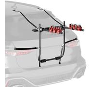 Wiltec Portabici da portellone per 3 biciclette, in acciaio, portata fino a 45 kg, universale, installazione facile, con 6 cinghie e imbottitura in schiuma, per mountain bike, bici elettriche