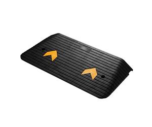 Wiltec Rampa in gomma per marciapiede e soglia 901,7x457,2x76,2 mm max 50 t con elementi riflettenti