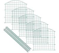 Wiltec Recinzione giardino Set 5 elementi in rete metallica 770 x 8 x 780 mm