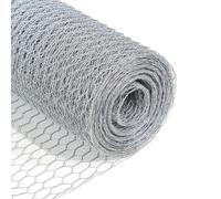 Wiltec Rete acciaio zincato Recinzione Voliere Gabbie 25 x 0,5 m Maglia 13 mm