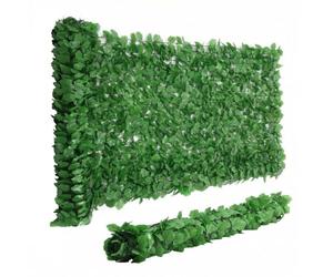 Wiltec Rete per balconi con Foglie finte 300 x 150 cm Simil edera Siepe Artificiale